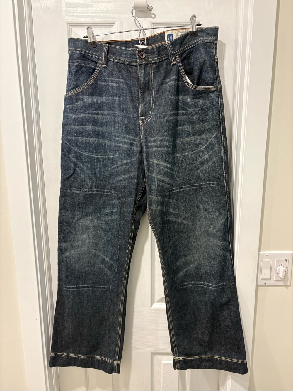 GAP Contractor Vintage Y2K Baggy Double Knee Jeans 36x39 2004 men’s Dark Wash